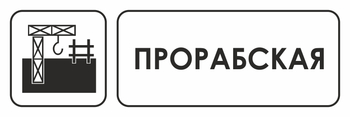 И02  прорабская (пленка, 300х100 мм) - Охрана труда на строительных площадках - Указатели - ohrana.inoy.org