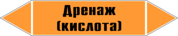 Маркировка трубопровода "дренаж (кислота)" (k03, пленка, 358х74 мм)" - Маркировка трубопроводов - Маркировки трубопроводов "КИСЛОТА" - ohrana.inoy.org