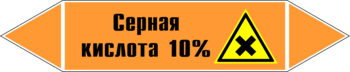 Маркировка трубопровода "серная кислота 10%" (k30, пленка, 358х74 мм)" - Маркировка трубопроводов - Маркировки трубопроводов "КИСЛОТА" - ohrana.inoy.org